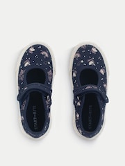 Start-Rite Navy unicorn Mary Jane Rip Tape Washable Kids Canvas Shoes - Image 5 of 6
