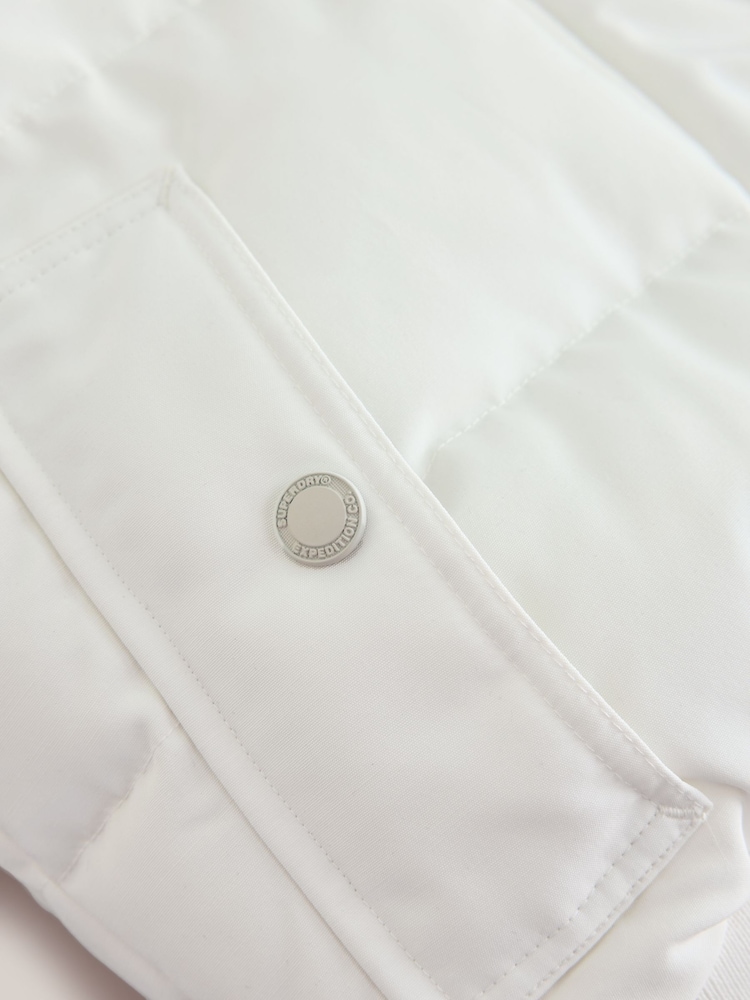 Superdry White Everest Padded Bomber Coat - Image 12 of 12 Superdry White Everest Padded Bomber Coat - Image 12 of 12