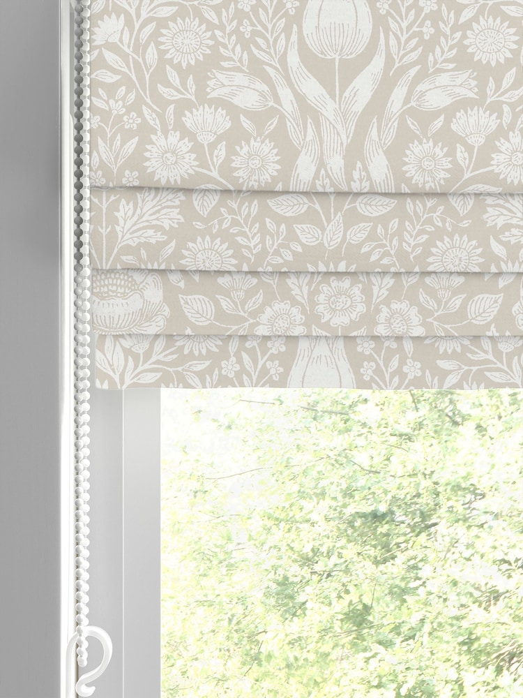 Laura Ashley Natural Ashstead Damask Made to Measure Roman Blind - Image 2 of 6