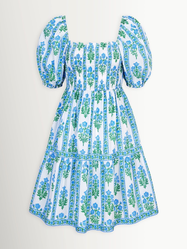 Pink City Prints Blue Jodhpur Mini Dress - Image 1 of 1 Pink City Prints Blue Jodhpur Mini Dress - Image 1 of 1
