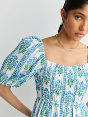Pink City Prints Blue Jodhpur Mini Dress - Image 4 of 9