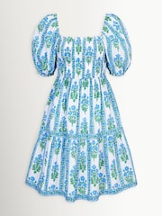 Pink City Prints Blue Jodhpur Mini Dress - Image 7 of 9