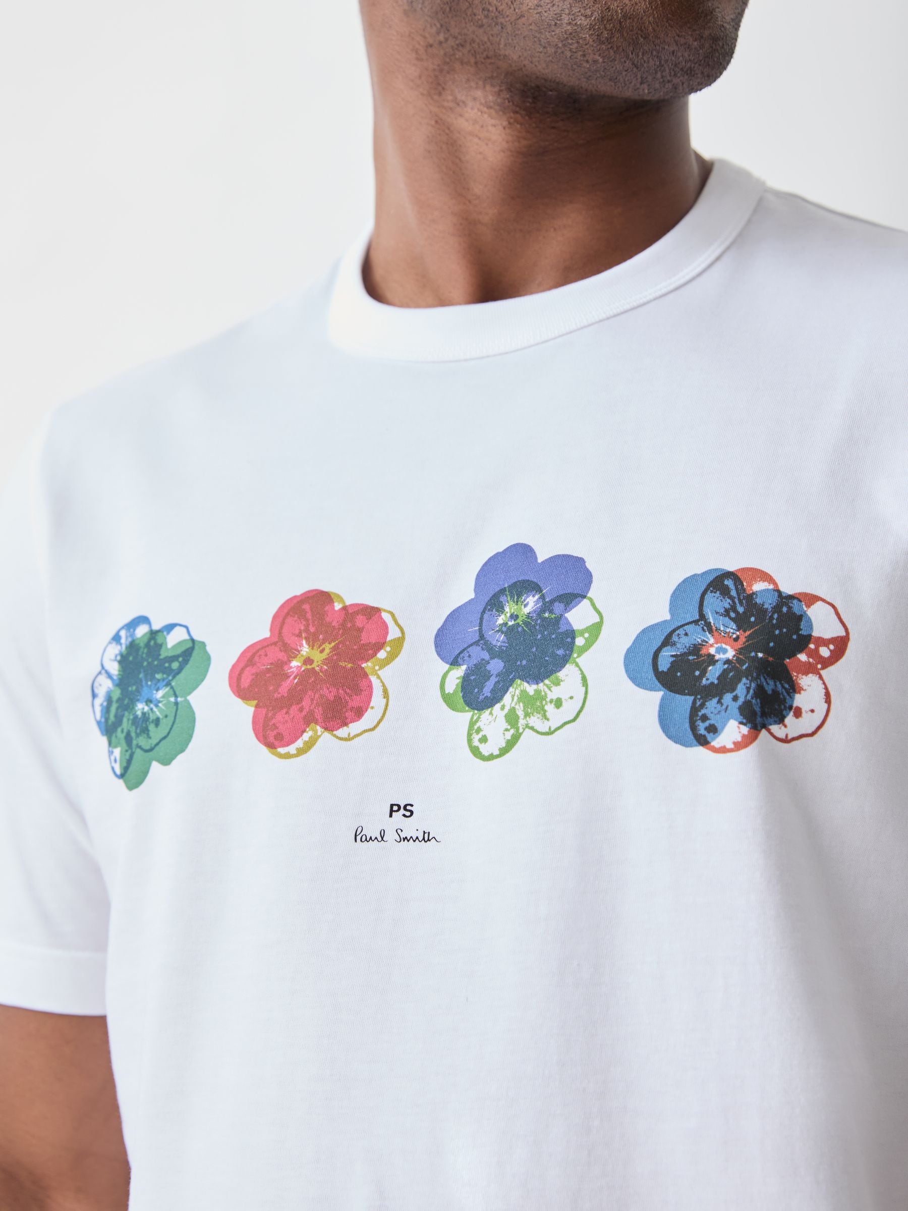 Buy PS Paul Smith White Floral Graphic T-Shirt from the Next UK