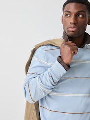 PS Paul Smith Blue Stripe Relaxed Fit Jersey Sweatshirt - Image 4 of 5