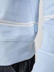 PS Paul Smith Blue Stripe Relaxed Fit Jersey Sweatshirt - Image 5 of 5