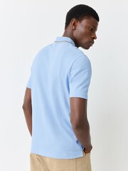 PS Paul Smith Blue Jersey Tipped Button Through Shirt - Image 3 of 5