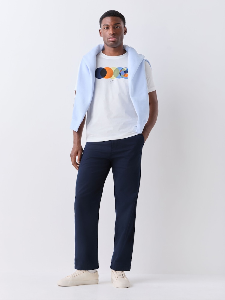 PS Paul Smith White Football Graphic T-Shirt - Image 2 of 6