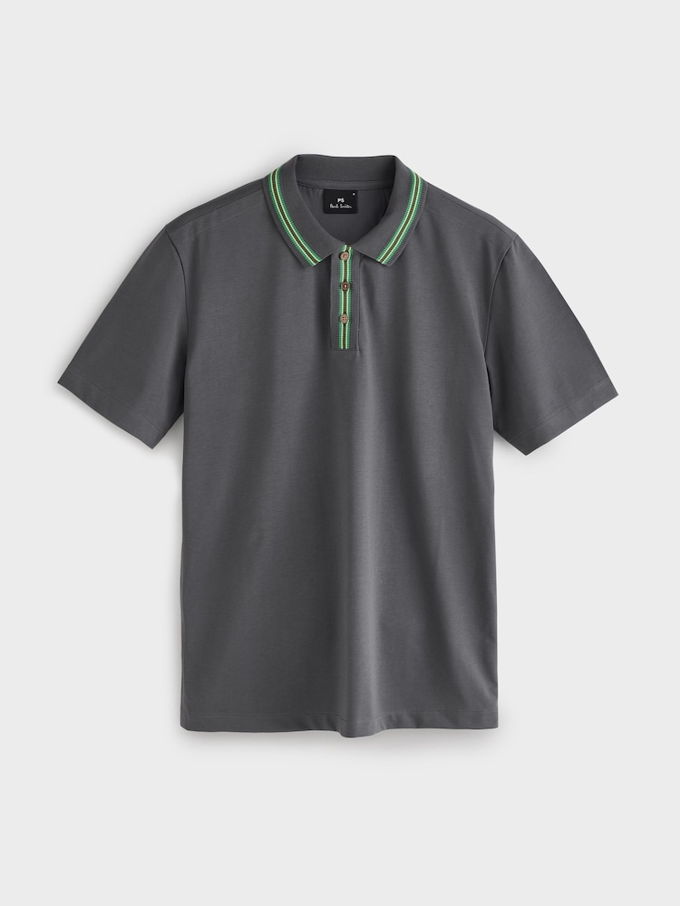 رمادي - قميص بولو بياقة ذات حواف من PS Paul Smith - صورة 5 من 5 رمادي - قميص بولو بياقة ذات حواف من PS Paul Smith - صورة 5 من 5