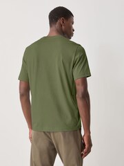 Verde milita - PS Paul Smith Zebra Logo Cotton T-Shirt - Imagen 3 de 6