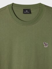 Verde milita - PS Paul Smith Zebra Logo Cotton T-Shirt - Imagen 6 de 6