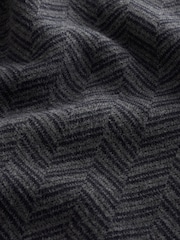 黑／灰 - Ultrasoft Herringbone Crew Neck Jumper - 圖片 8，共 8