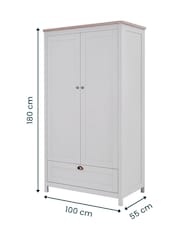 Tutti Bambini Dove Grey Oak Verona Nursery Wardrobe - Image 6 of 6