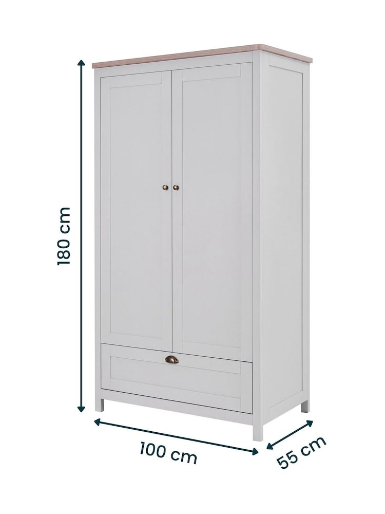Tutti Bambini Dove Grey Oak Verona Nursery Wardrobe - Image 6 of 6