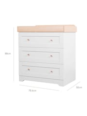 Tutti Bambini Dove Grey Oak Rio Nursery Chest Changer - Image 3 of 3