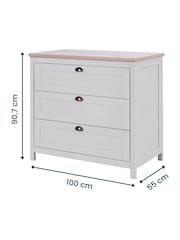 Tutti Bambini Dove Grey Oak Verona Nursery Chest Changer - Image 5 of 5