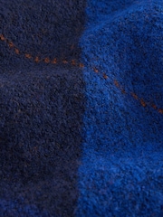 Blue Argyle Relaxed Fit Cosy Crew Neck Jumper with Wool - Image 7 of 7