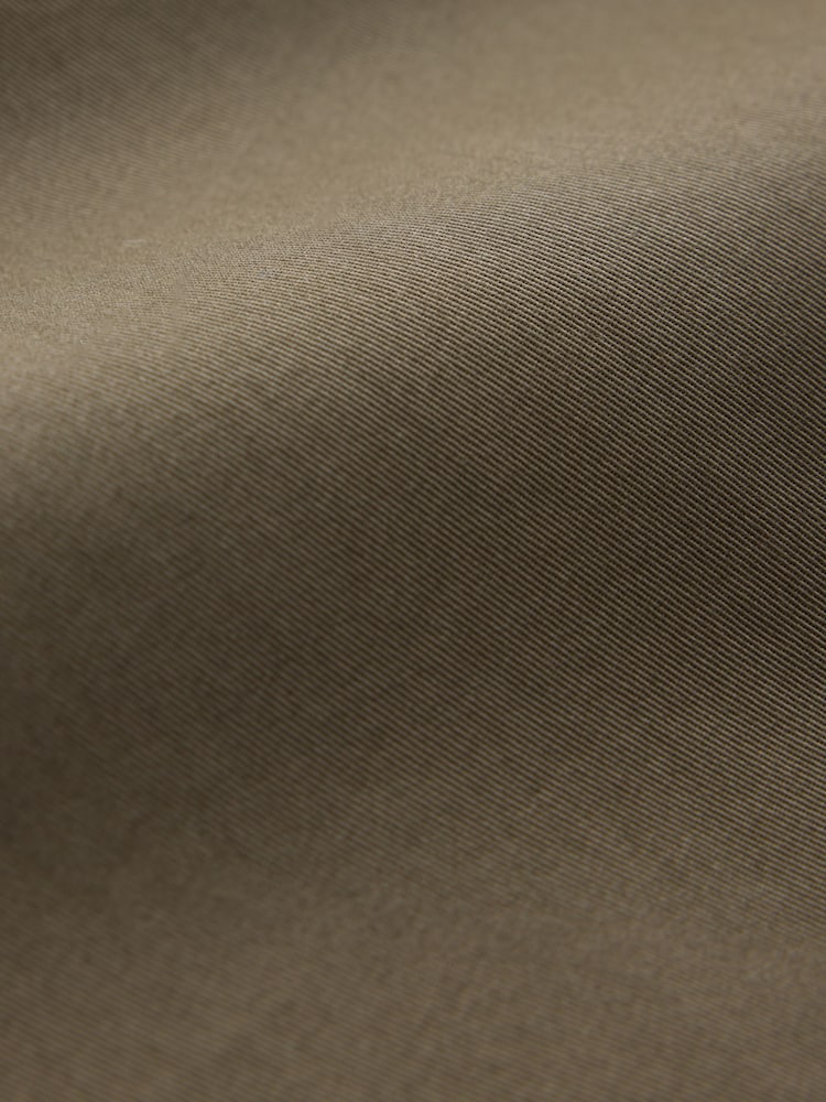 Qəhvəyi - Barrel Fit - Single Pleat Cotton Rich Stretch Chinos - 5şəkildən 2 şəkil