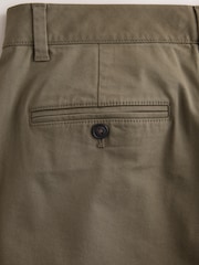 Qəhvəyi - Barrel Fit - Single Pleat Cotton Rich Stretch Chinos - 5şəkildən 5 şəkil
