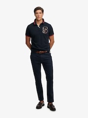 Superdry Blue Vintage Athletic Patch Polo Shirt - Image 3 of 6