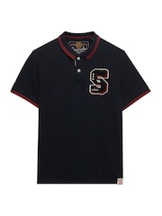 Superdry Blue Vintage Athletic Patch Polo Shirt - Image 5 of 6