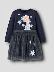 Name It Navy Sparkle Frozen Disney Tulle Dress - Image 1 of 2