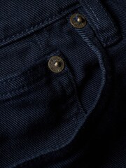 PS Paul Smith Blue Regular Fit Twill Trousers - Image 10 of 11