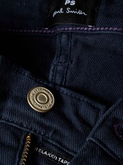 PS Paul Smith Blue Regular Fit Twill Trousers - Image 9 of 11