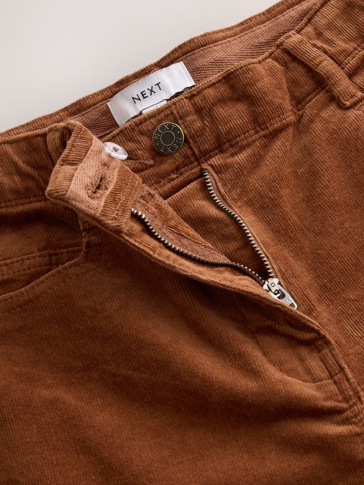 Tan Brown Corduroy Barrel Leg Trousers - Image 2 of 3 Tan Brown Corduroy Barrel Leg Trousers - Image 2 of 3