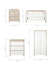 Tutti Bambini White Oak 3 Piece Modena Nursery Furniture Set - Image 10 of 10