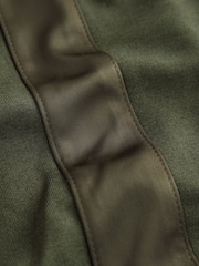 Khaki Green Wide Leg Jersey Joggers With Satin Side Stripe - Image 7 of 8