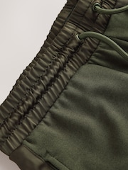 Khaki Green Wide Leg Jersey Joggers With Satin Side Stripe - Image 8 of 8