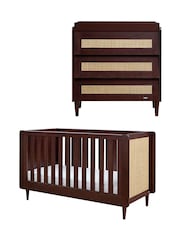 Tutti Bambini Warm Walnut 2 Piece Japandi Nursery Furniture Set - Image 2 of 9