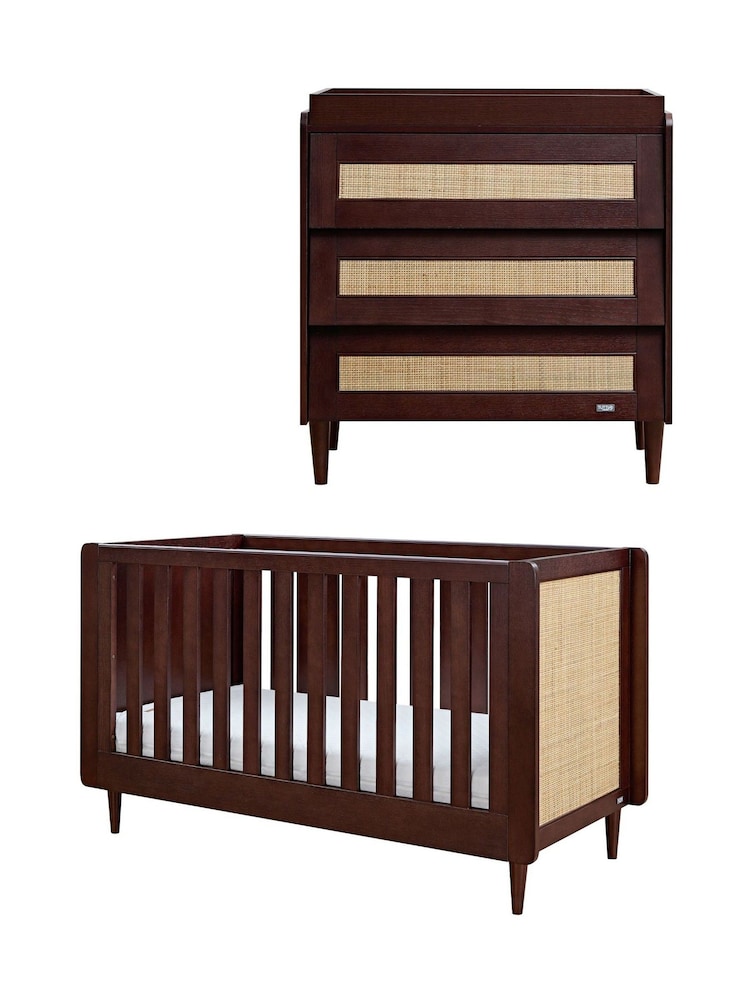 Tutti Bambini Warm Walnut 2 Piece Japandi Nursery Furniture Set - Image 2 of 9