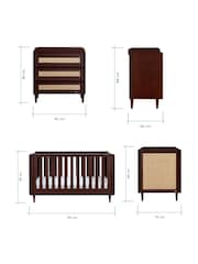 Tutti Bambini Warm Walnut 2 Piece Japandi Nursery Furniture Set - Image 9 of 9