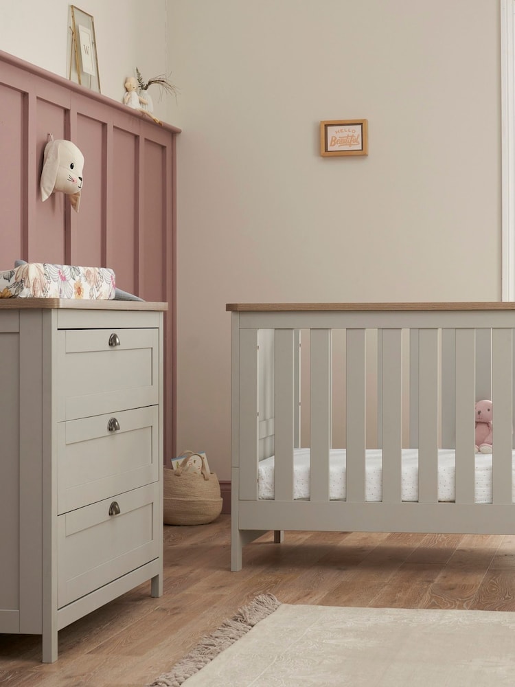 Tutti Bambini Dove Grey Oak 2 Piece Verona Nursery Furniture Set - Image 1 of 10 Tutti Bambini Dove Grey Oak 2 Piece Verona Nursery Furniture Set - Image 1 of 10