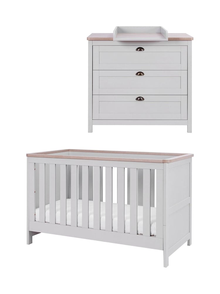 Tutti Bambini Dove Grey Oak 2 Piece Verona Nursery Furniture Set - Image 2 of 10 Tutti Bambini Dove Grey Oak 2 Piece Verona Nursery Furniture Set - Image 2 of 10