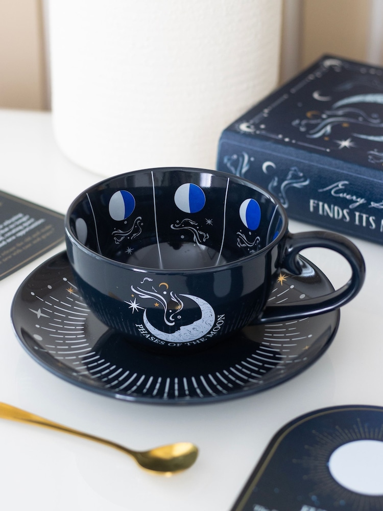 Something Different Blue Moon Phase Teacup and Saucer - Image 1 of 5