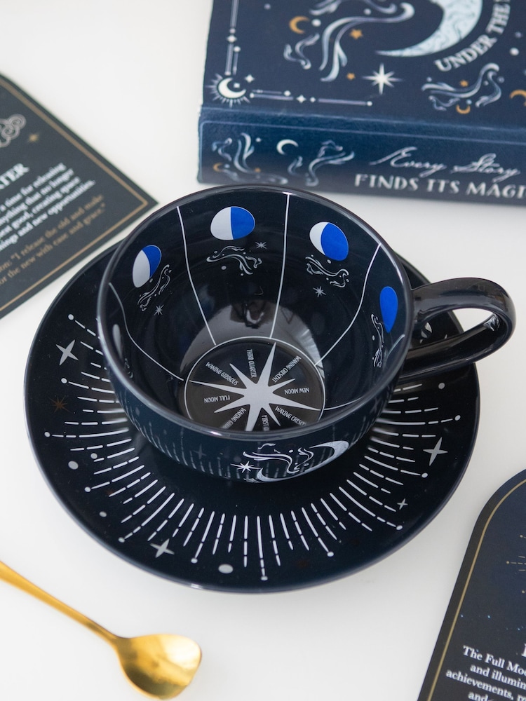 Something Different Blue Moon Phase Teacup and Saucer - Image 2 of 5