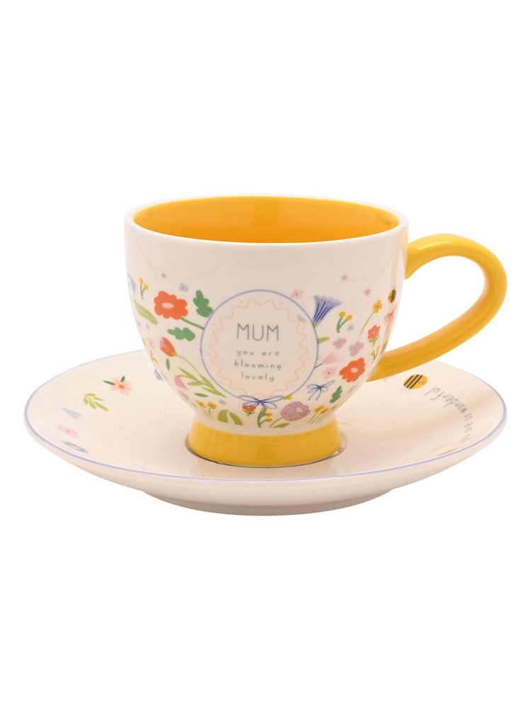 Widdop Cream Cup & Saucer - Mum - Image 1 of 3