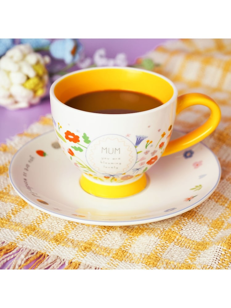 Widdop Cream Cup & Saucer - Mum - Image 2 of 3