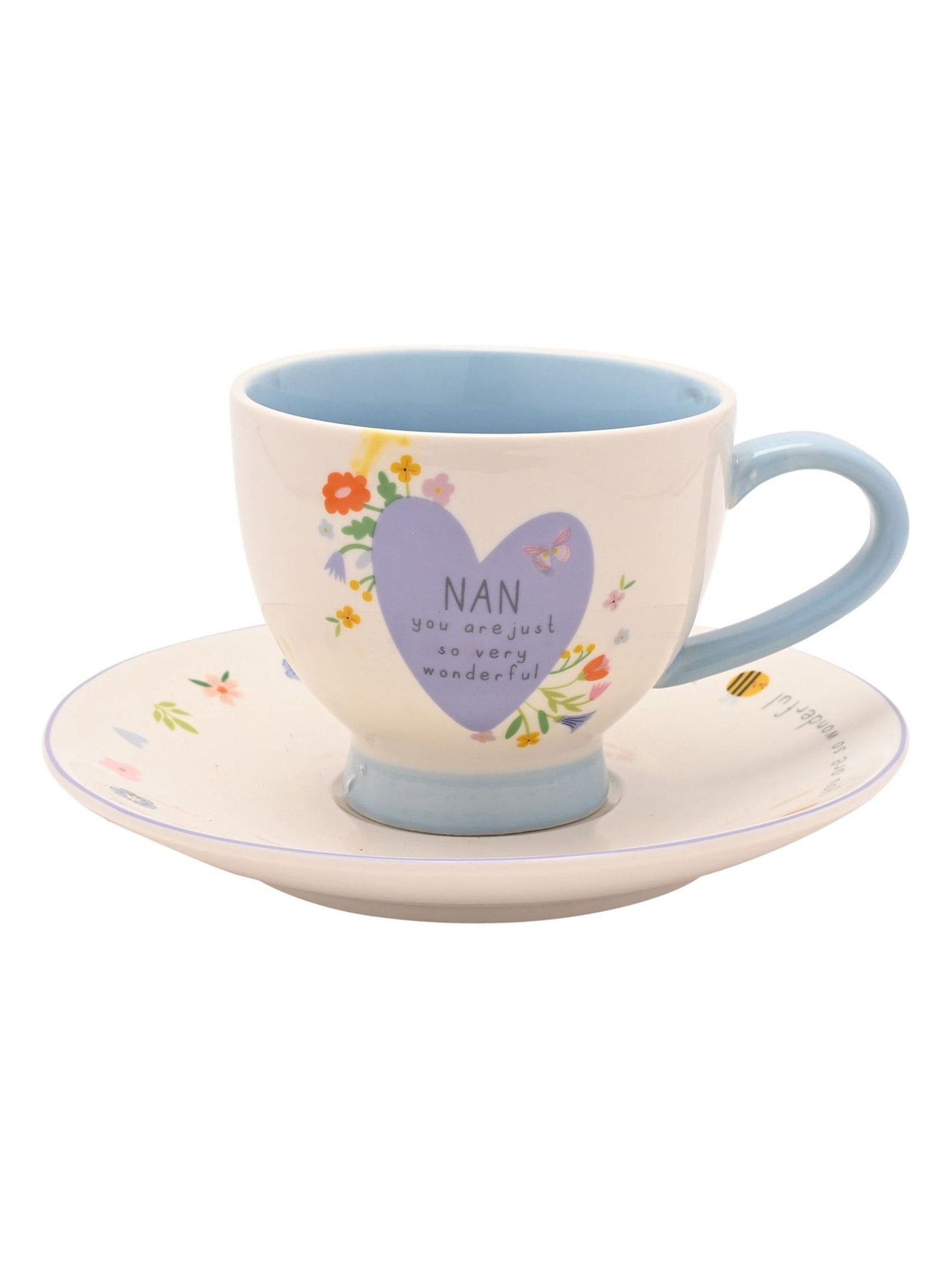  - Love Life Nan Floral Stoneware Cup And Saucer H10 X W16 X D16Cm - Image 5