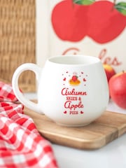 Something Different White Autumn Skies & Apple Pies Rounded Mug - Image 1 of 5