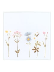 Something Different White Floral Glass Coaster Set - Image 3 of 4