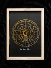 Something Different Black Astrology Wheel Framed Wall Art Print - Image 1 of 4