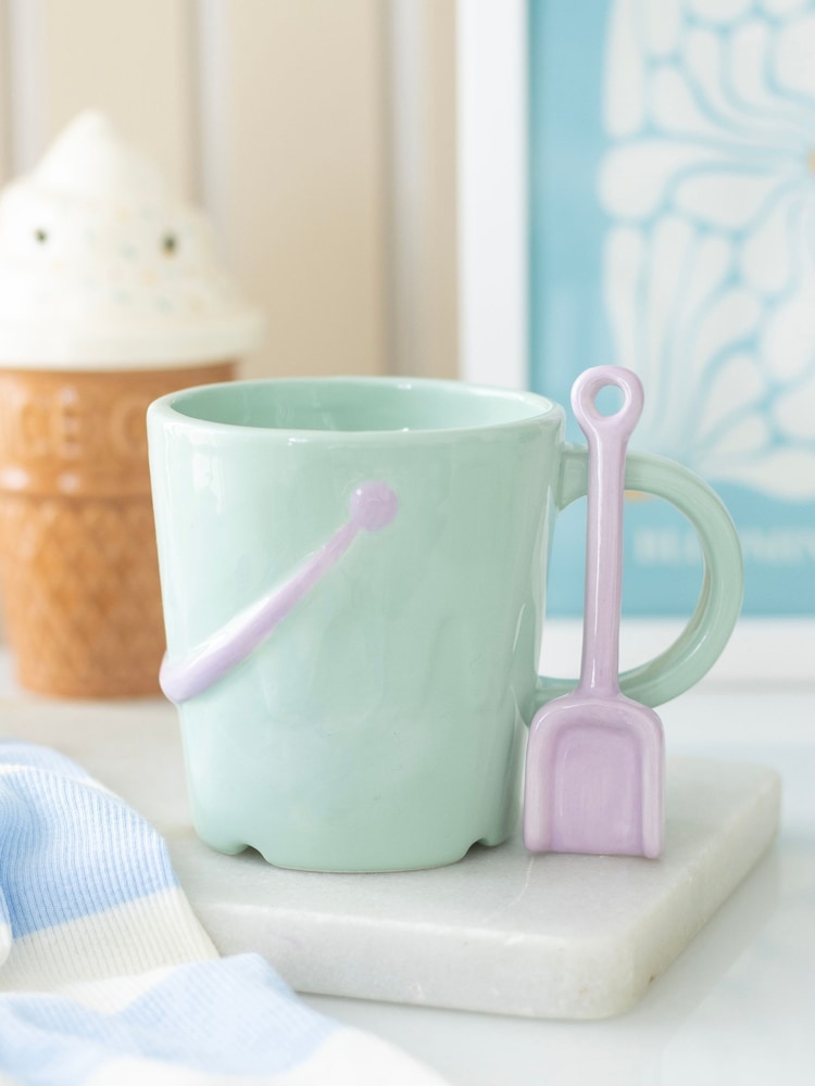 Something Different Pastel Bucket Mug with Spade Spoon - სურათი 1 1-დან