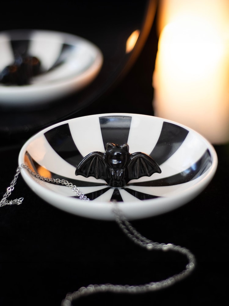 Something Different Black Striped Bat Trinket Dish - Image 1 of 4