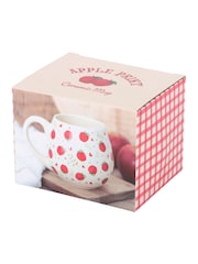 Something Different White Apple Print Rounded Mug - Image 4 of 4