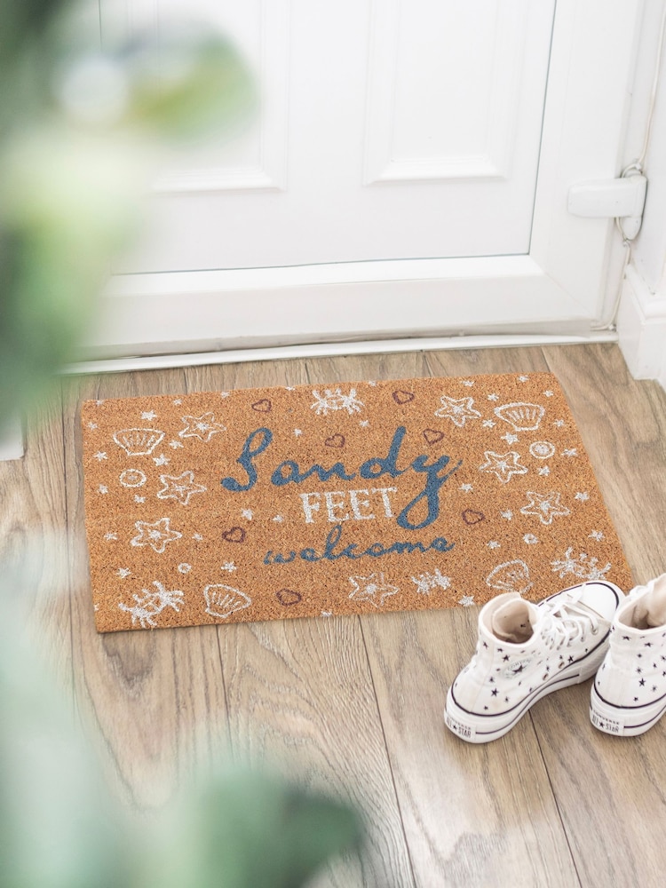 Something Different Brown Sandy Feet Welcome Doormat - Image 1 of 4