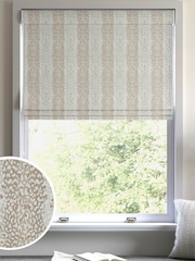 Duck Egg Blue Leopard Stripe Made to Measure Roman Blinds - Image 1 of 6