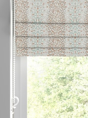 Duck Egg Blue Leopard Stripe Made to Measure Roman Blinds - Image 2 of 6